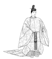 A coloring page of japanese clothing